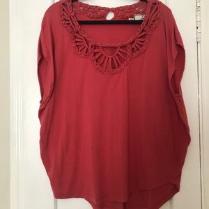 Jack by BB Dakota Crotchet Collar Top